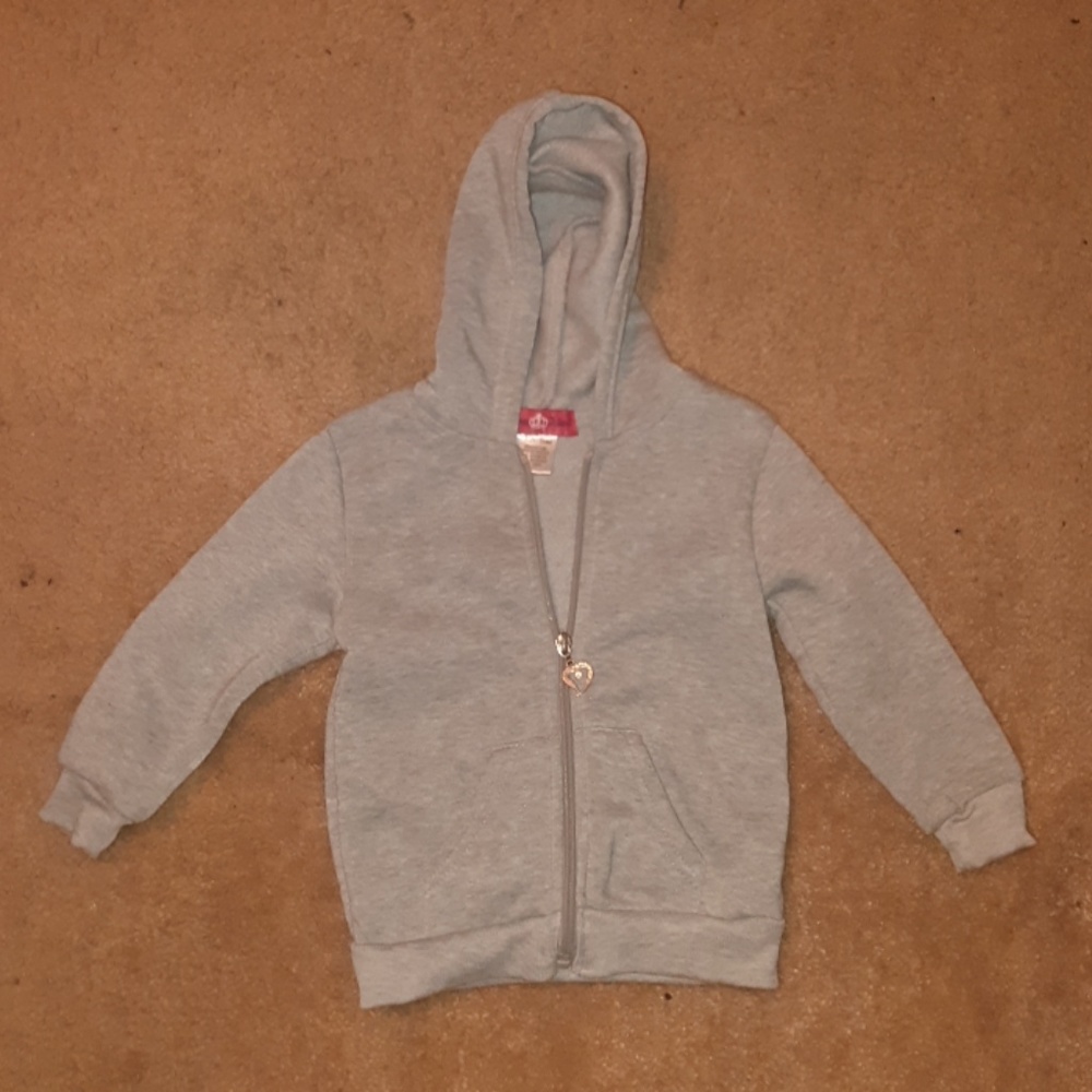 Grey zip-up hoodie